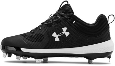 New Under Armour Women's Glyde Softball Size 9 Black/Silver Moldedl Cleats